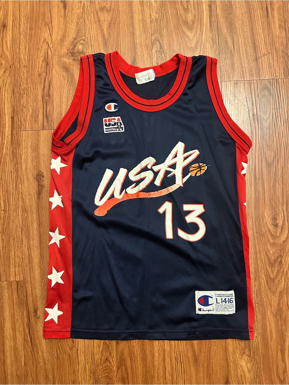Champion Kids USA Basketball Jersey - Navy & Red